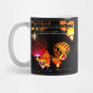 Night flight at the fiesta poster work A Mug